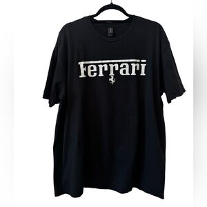 Ferrari Black and White Logo T-Shirt